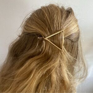 Triangle Gold & Brass Hair Clip
